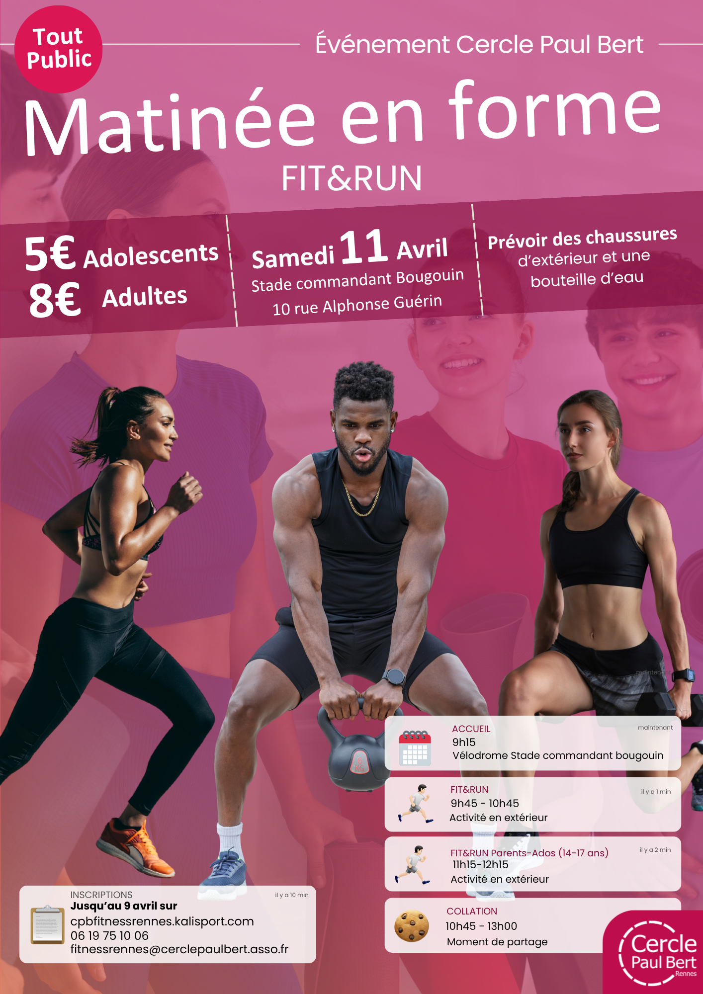 Affiche matinée en forme 11 avril 2026