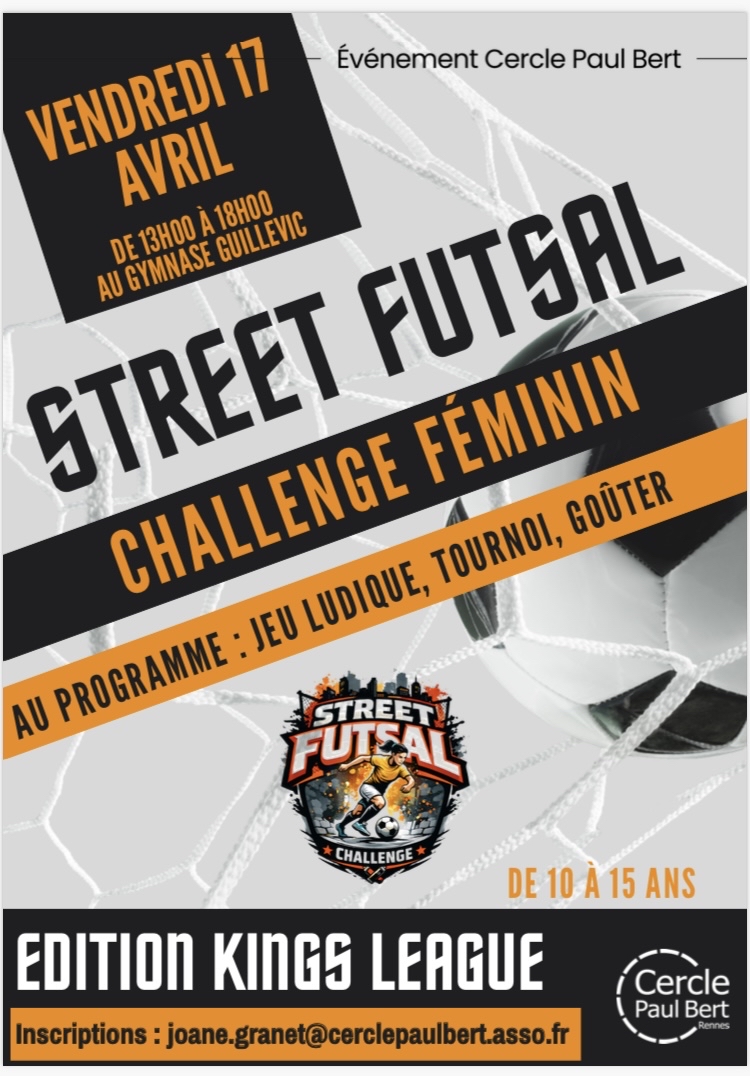 Affiche street futsal challenge féminin